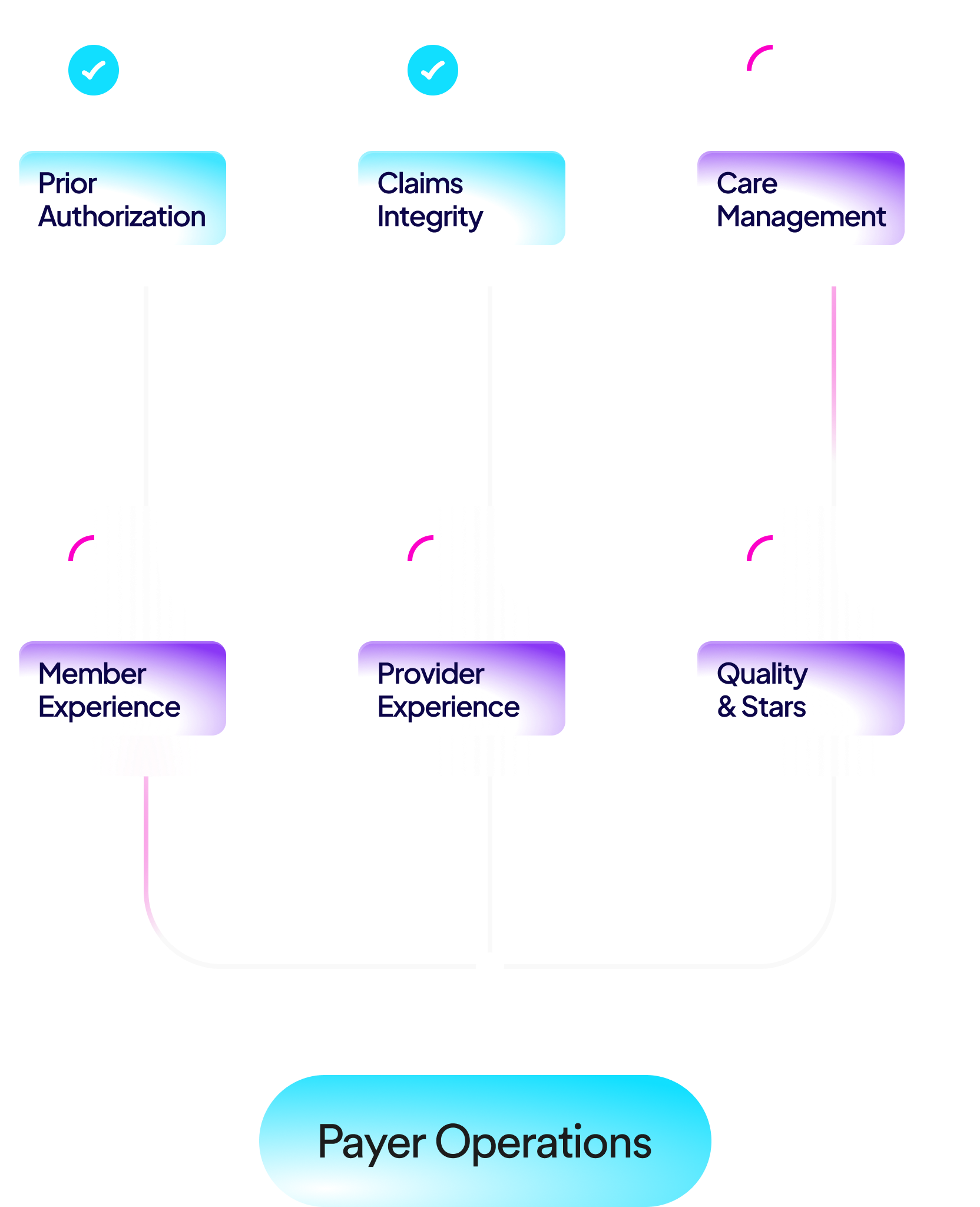 Impact across payer operations diagram